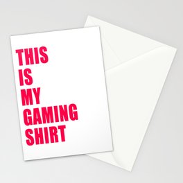 This Is My Gaming Shirt Funny Nerd Gamer Dad Joke Design Red Stationery Cards