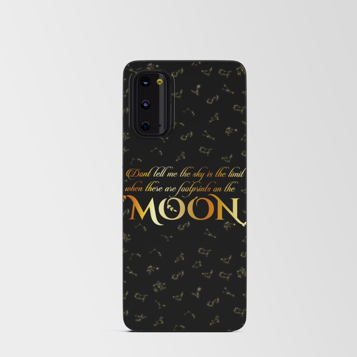 Inspirational moon quotes with constellations Android Card Case