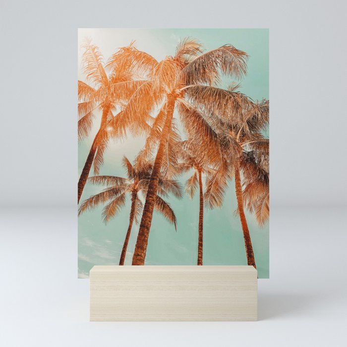 Surfrider palms - sundown Mini Art Print
