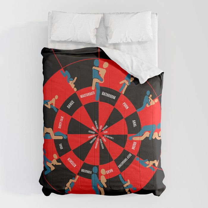 Sex positions clock Comforter by qpartz Society6
