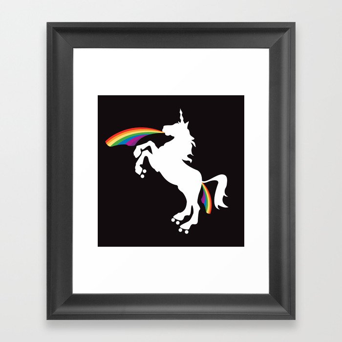 Double Rainbows of Roller Derby  Framed Art Print