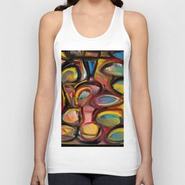 Man with Hat Abstract Expressionism Art Unisex Tank Top