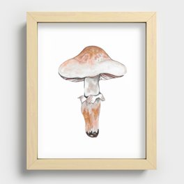 Single Mushroom Recessed Framed Print