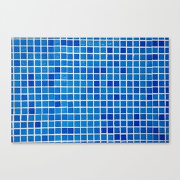 Light Blue Tiles Italian Pattern Majolica Canvas Print