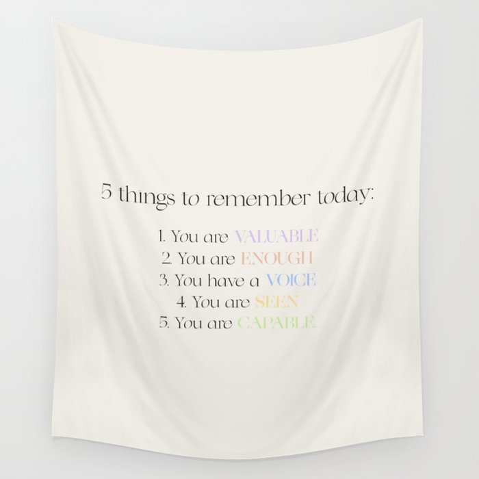 Affirmations | Remember Today Wall Tapestry