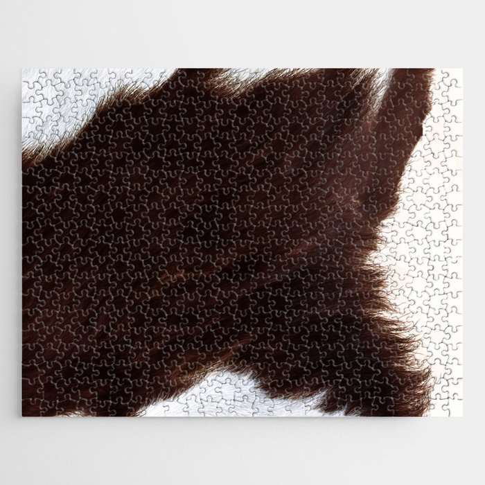 Faux Warm Brown Cowhide (Created Digitally) Jigsaw Puzzle