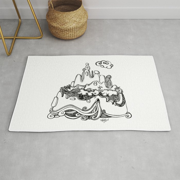 Lonely mountain Rug