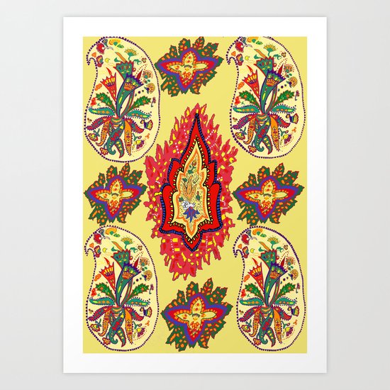 Paisleys Art Print