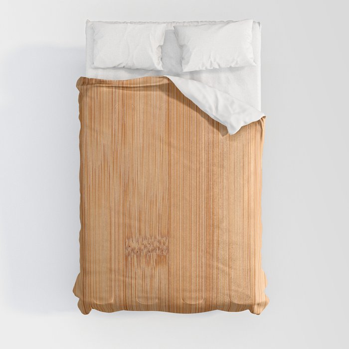 Cool elegant light brown bamboo wood print Comforter