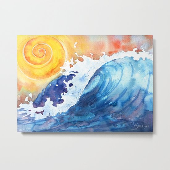 Ocean Wave Metal Print