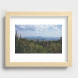 Blue Ridge Mountains & Flowers  Recessed Framed Print
