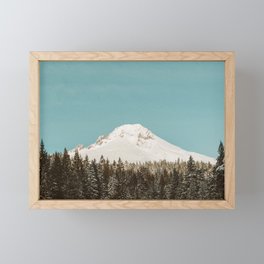 Mount Hood in Winter Framed Mini Art Print