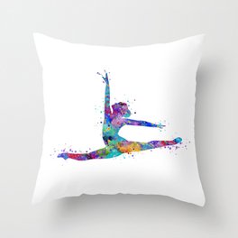 Novelty Gymnastics Apparel Athlete by Nature Choice Rhythmic Gymnastic Throw Pillow Multicolor 16x16 