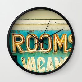 Rooms Neon Sign Wall Clock