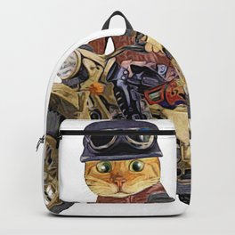 Cat riding motorcycle Backpack | Rider, Surreal, Transportation, Cat, Funny, Cats, Kitten, Awesome, Race, Digital 