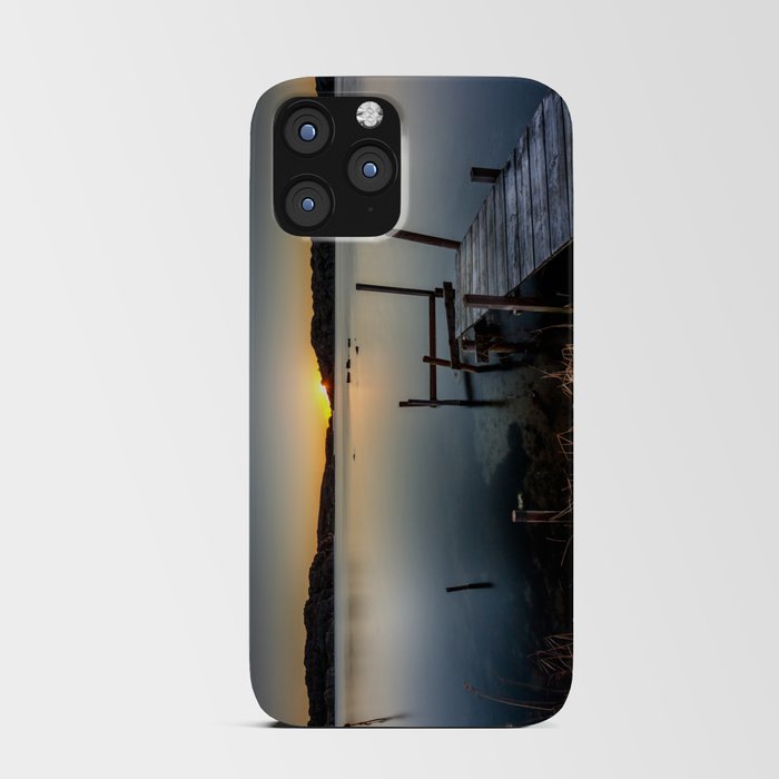 Sunset Over Old Pier iPhone Card Case
