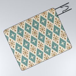 Mid Century Modern Atomic Triangle Pattern 102 Picnic Blanket