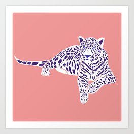 Jaguar - Pop pink Art Print