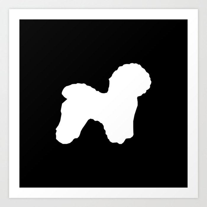 Bichon Frise Dog Black And White Minimal Pet Art Dog Breeds Silhouette Art Print By Petsilhouettes Society6