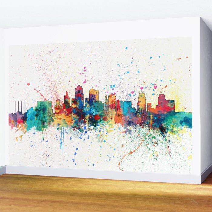 Kansas City Skyline Wall Mural