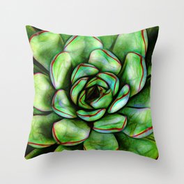 Graphic Succulent Throw Pillow