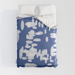 Abstract Splash Navy Blue Comforter