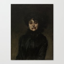 Sargent's Vampire (Madame Allouard-Jouan by John Singer Sargent, c. 1884) Canvas Print