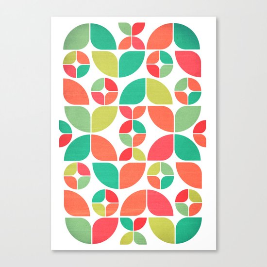 Vintage Summer Pattern Canvas Print