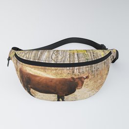 Cow in aspens Fanny Pack