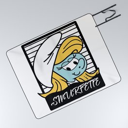 Blue Smurfette inspired picture Picnic Blanket