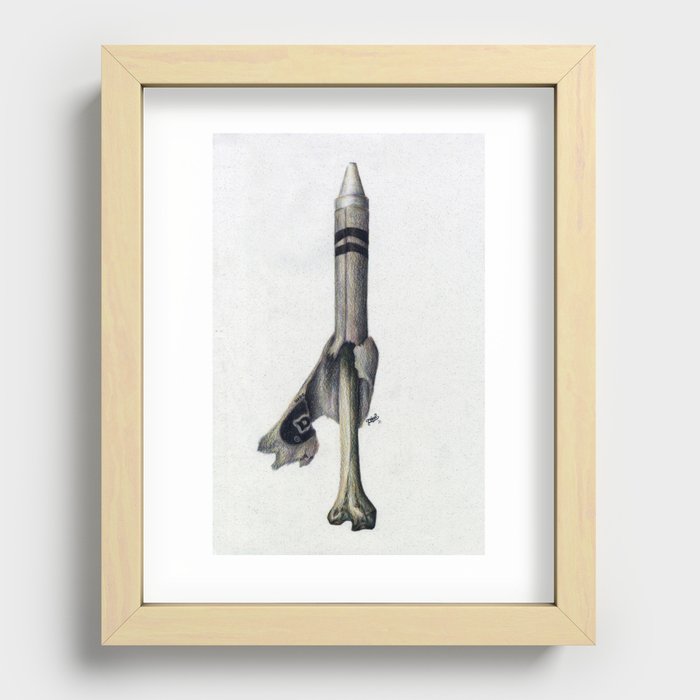 To The Core: White Recessed Framed Print
