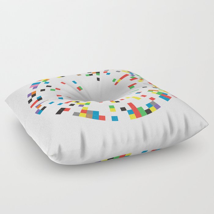 Rainbow Data Floor Pillow