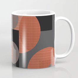 Orange Textured Geometric Mug