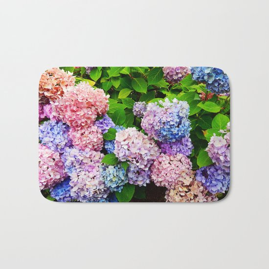 Rainbow of Flowers Bath Mat