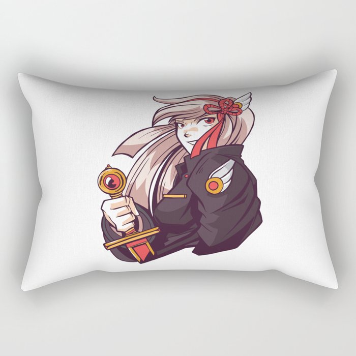 Anime Girl Sword Rectangular Pillow