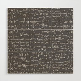 Math Equations // Charcoal Wood Wall Art