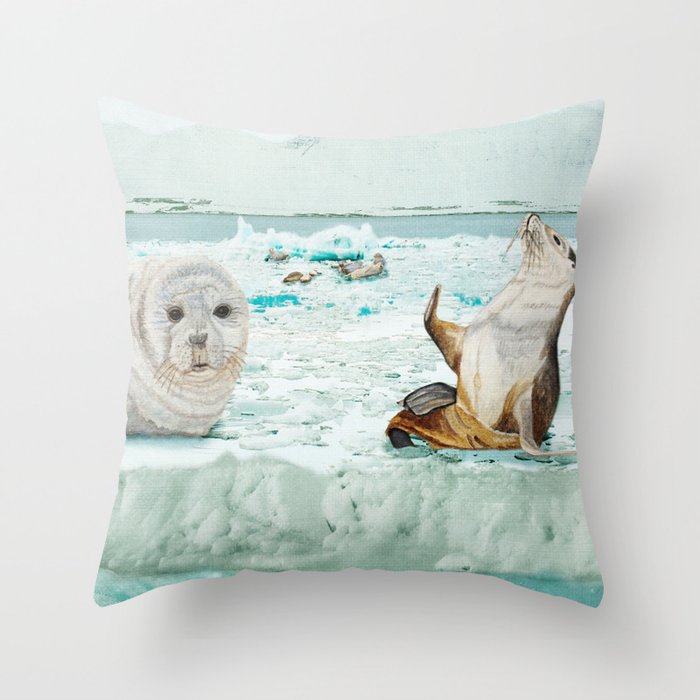Arctic Expedition Throw Pillow