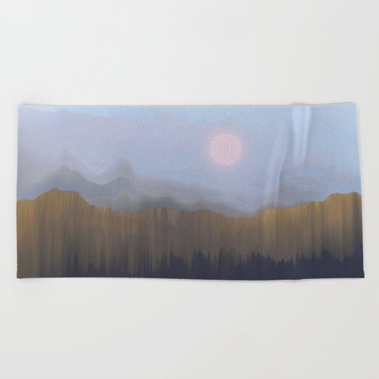 Winter Fog Beach Towel