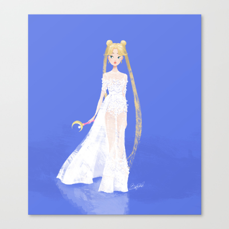Sailor Moon In Elie Saab Couture Canvas Print By Eastwood Society6