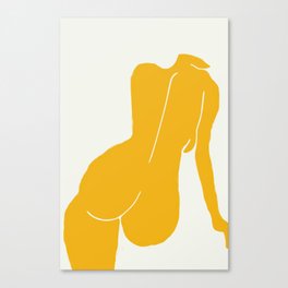 Nude in yellow Canvas Print