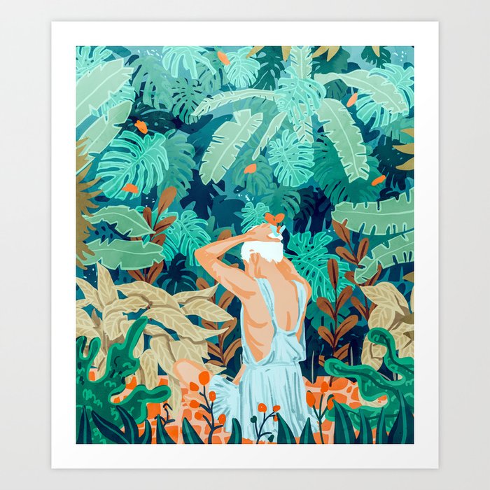 Backyard | Jungle Tropical Nature Painting | Botanical Plant Lady ...