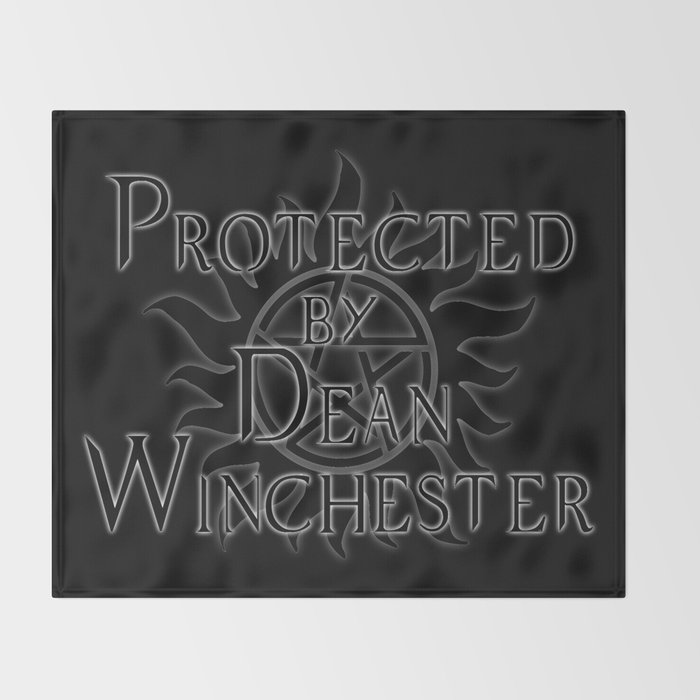Protected by Dean Winchester Throw Blanket