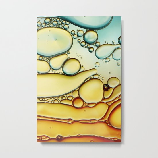 Fire & Ice Bubble Abstract Metal Print