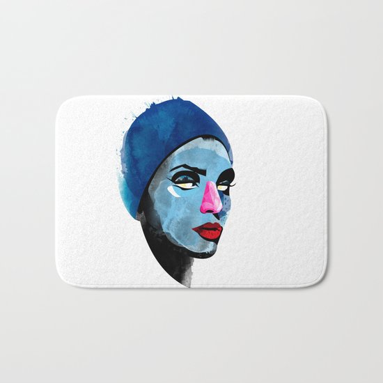 Woman's head Bath Mat