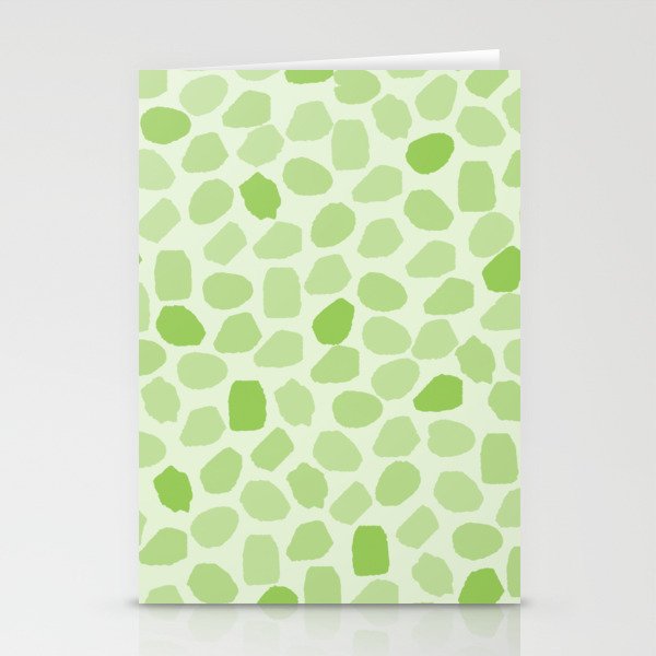 Ink Spot Pattern in Light Lime Green  Stationery Cards