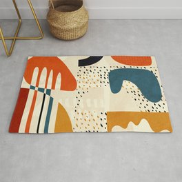 mid century shapes geometric abstract color 1 Area & Throw Rug