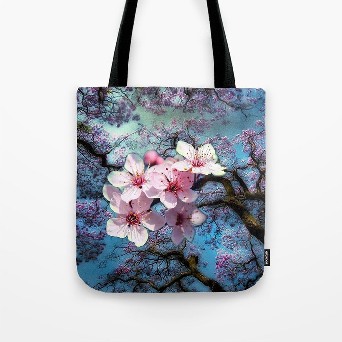 Cherry Blossoms Tote Bag by Nadine May | Society6