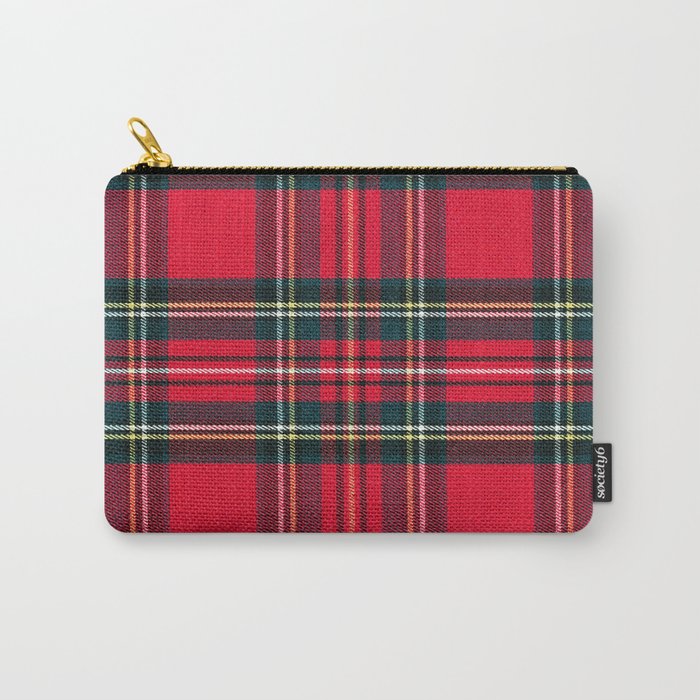 Black Red Tartan Plaid Scottish Pattern Carry-All Pouch