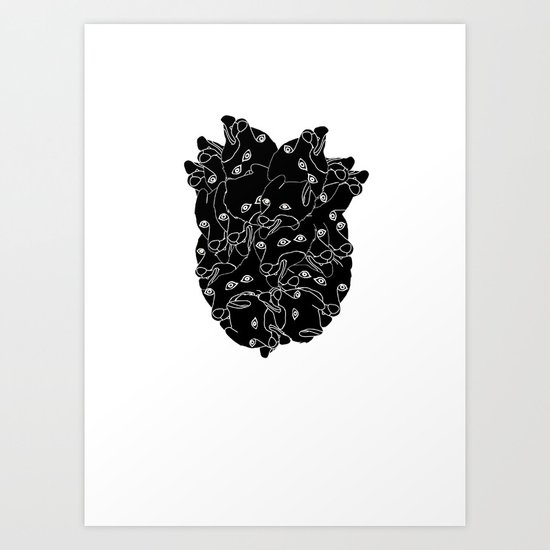 Uh-oh, Zach’s got the dog biscuit again. -.- Art Print