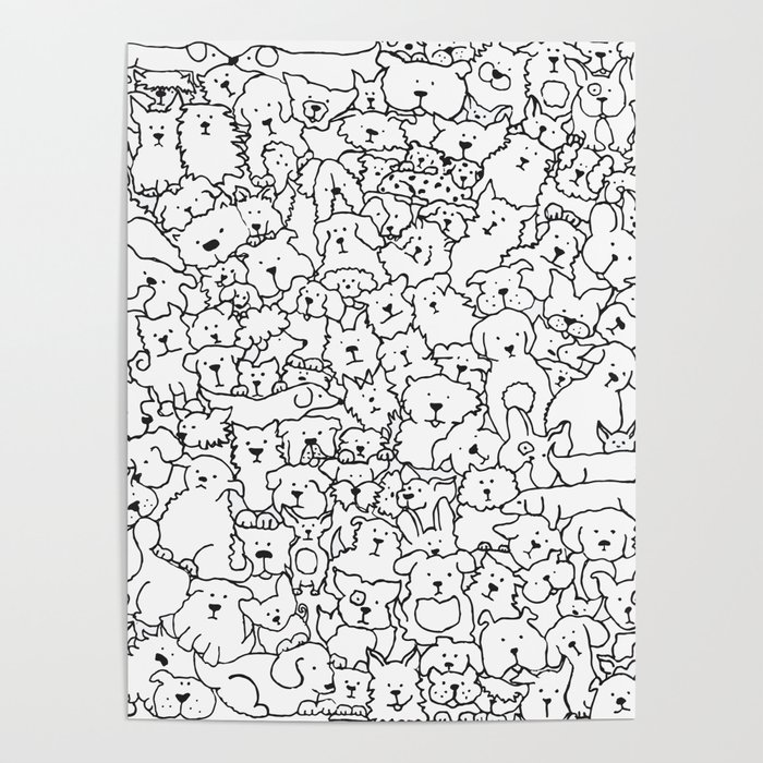 Dog doodle art hotsell